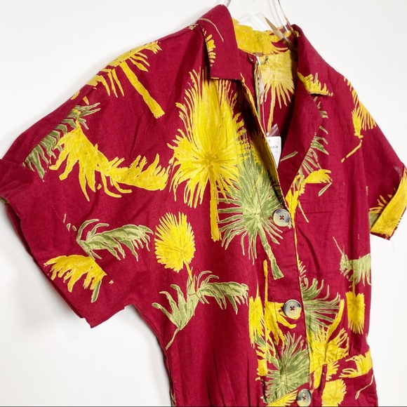 Free People NWT Hawaiian Print Romper XS/Small - Picture 4 of 9